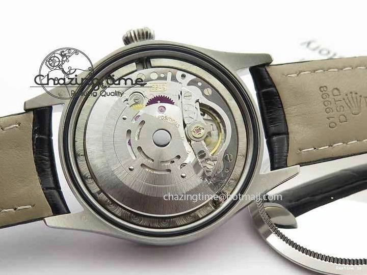 1218 Cellini Date VF Best Edition SS Black Dial Stick Markers On Black Leather Strap A Lightweight 3725